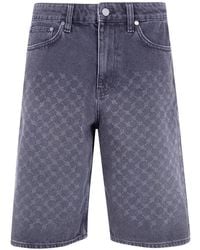 Daily Paper - Monogram-Pattern Denim Shorts - Lyst