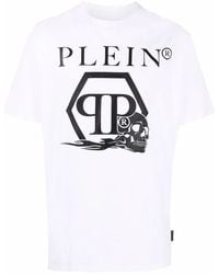 Philipp Plein - Skull And Logo-Print T-Shirt - Lyst