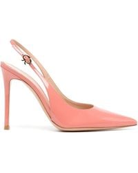 Gianvito Rossi - Pointed-Toe Leather Pumps - Lyst