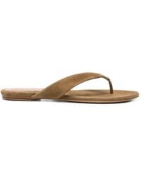Le Monde Beryl - Suede Thong Flat Sandals - Lyst