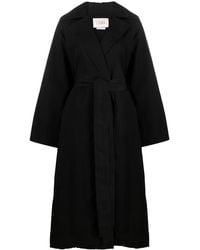 Quira - Belted Cotton Blend Trench Coat - Lyst