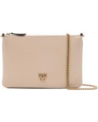 Pinko - Flat Classic Logo-Plaque Clutch Bag - Lyst