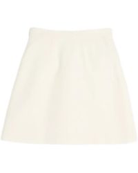 Valentino Garavani - Crepe Couture Mini Skirt - Lyst