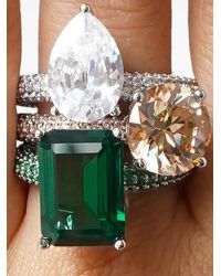 Izabel Display - Mega Drop Pavé Ring - Lyst