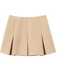 Twinset - Bouclé Pleated Mini Skirt - Lyst