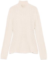 Twinset - Cable-Knit Turtleneck Sweater - Lyst