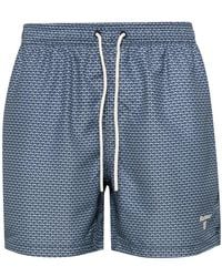 Barbour - Shell Mid-Rise Swim Shorts - Lyst