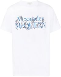 McQueen - Alexander Mc Queen Logo-print Short-sleeve T-shirt - Lyst