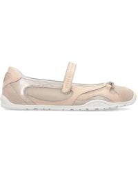 Pinko - Sporty Ballet Flats With Inserts And Lettering - Lyst