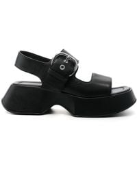Vic Matié - Flatform Leather Sandals - Lyst