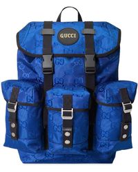 Gucci Off The Grid Rucksack mit GG - Blau