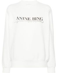 Anine Bing - Sweat en coton à logo imprimé - Lyst