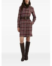 Ralph Lauren - Plaid Button-Up Shirt Dress - Lyst
