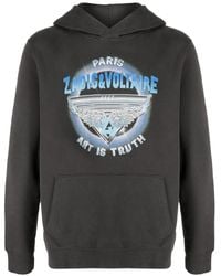 Zadig & Voltaire - Logo-Print Organic Cotton-Blend Hoodie - Lyst