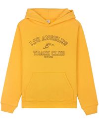 Sporty & Rich - Track Club Logo-Print Hoodie - Lyst
