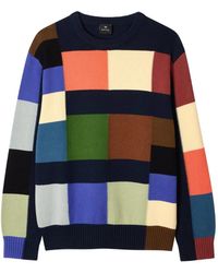 Paul Smith - Patchwork-Pullover mit Rundhalsausschnitt - Lyst