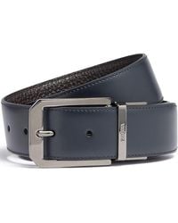 Zegna - Grained Leather Reversible Belt - Lyst