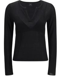 Pinko - Sweater With Open V-Neck - Lyst