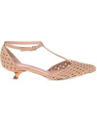 Alberta Ferretti - Zapatos de tacón tejidos con tira en T - Lyst
