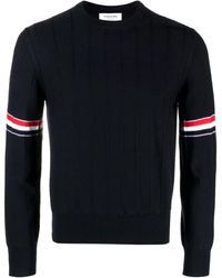 Thom Browne - Pullover Mit Rwb-Streifen - Lyst