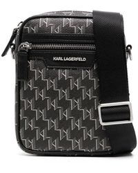 Karl Lagerfeld - Kmono Klassic Monogram Messenger Bag - Lyst