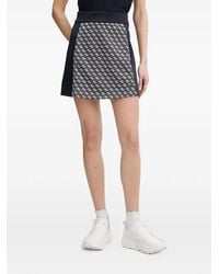 Guess - Monogram-Print Panelled Mini Skirt - Lyst