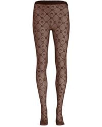 Marine Serre - Collant A Rete Con Luna E Fiori - Lyst