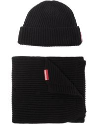 DSquared² - Knitted Beanie Hat And Scarf Set - Lyst