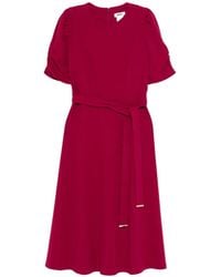 DKNY - Midikleid mit gerafften Ärmeln - Lyst