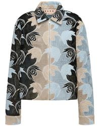 Marni - Broderie Anglaise Floral Overshirt - Lyst