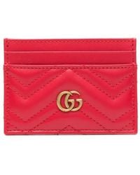 Gucci - GG Marmont Leather Card Holder - Lyst