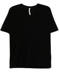 Label Under Construction - T-Shirt Met Gerafelde Rand - Lyst