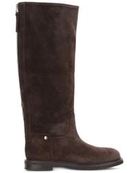 Poeve - Eve Suede Rear-Zip Boots - Lyst
