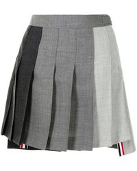 Thom Browne - Dropped Back Pleated Mini Skirt - Lyst