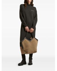 Peserico - Verfraaide Midi-Jurk Met Gedrapeerde Hals - Lyst