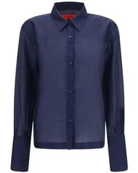 Thelatest - Codie Sheer Long-Sleeve Shirt - Lyst