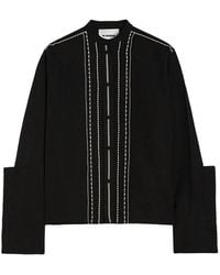 Jil Sander - Embellished Wide-Cuff Blouse - Lyst