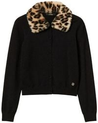 Twinset - Jacket With Faux Fur And Knit Collar - Lyst