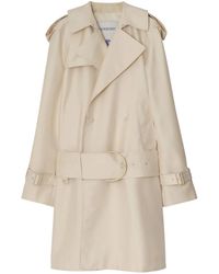 Burberry - Abrigo trench cruzado de gabardina - Lyst