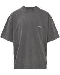 WOOYOUNGMI - T-Shirt À Logo Imprimé Effet Délavié - Lyst