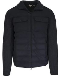 Moncler - Padded Wool Zip-Up Jacket - Lyst