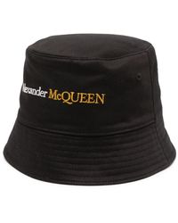 Alexander McQueen - Fischerhut mit Logo-Stickerei - Lyst