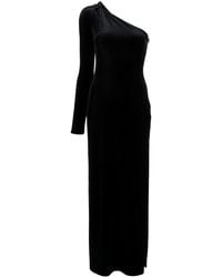 Galvan London - Off Kilter Asymmetric Velvet Dress - Lyst