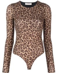 Valentino Garavani - Animalier-Print Jersey Bodysuit - Lyst
