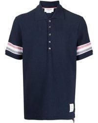 Thom Browne - Chest Logo-Patch Polo Shirt - Lyst
