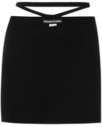 ANDREADAMO - Cut-Out Belted Mini Skirt - Lyst