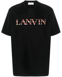 Lanvin - T-shirt con ricamo - Lyst