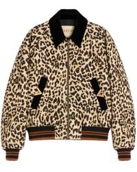 Valentino Garavani - Leopard-Print Wool Bomber Jacket - Lyst