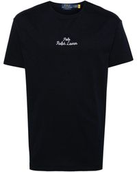 Polo Ralph Lauren - Katoenen T-shirt Met Geborduurd Logo - Lyst