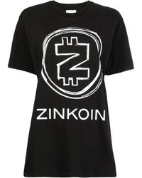 Natasha Zinko - Logo-print Cotton T-shirt - Lyst
